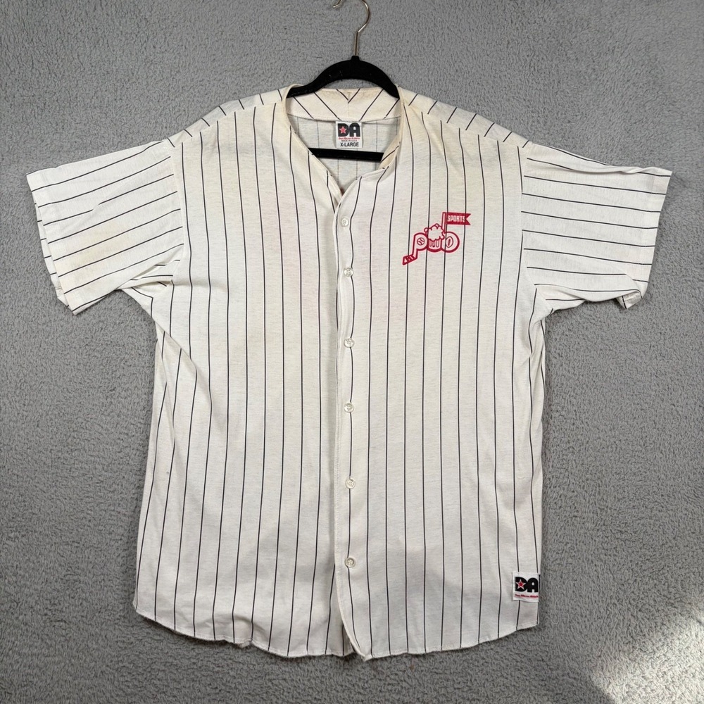 Vintage Don Alleson Athletic Pub Sports Baseball Jersey XL Pinstripe USA Made 07